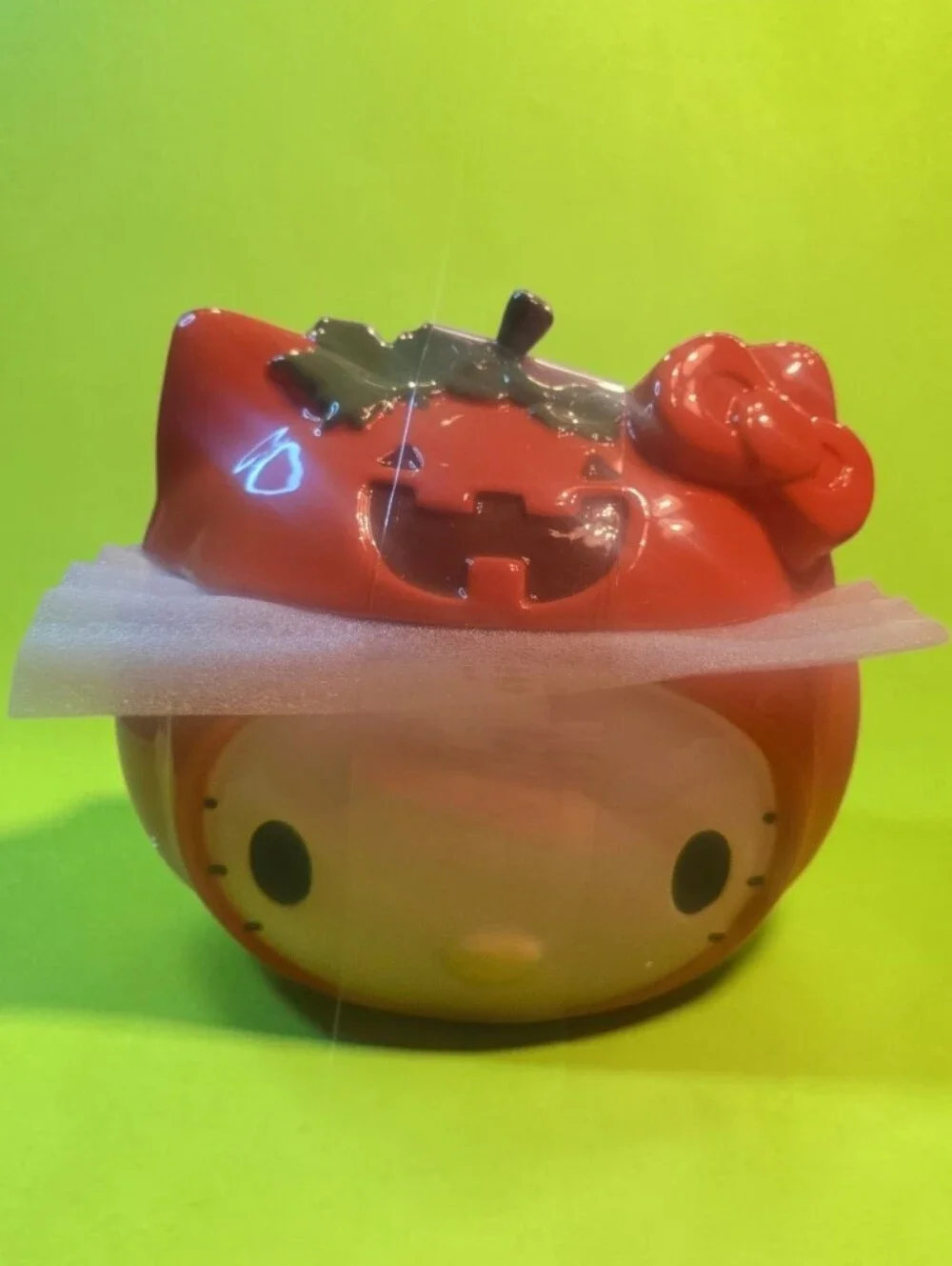 Sanrio Hello Kitty Pumpkin Ceramic  Cookie Jar - Orange, White, Black New In Box